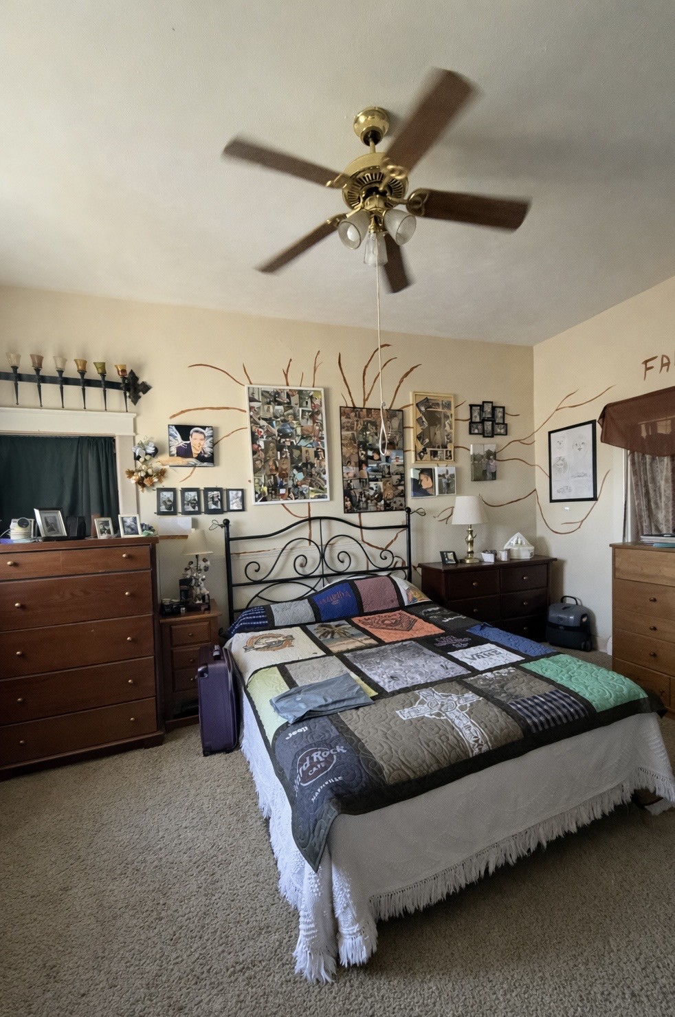 820 State Rte 52 Portland, TN 37148 - Photo 7 of 12 a bedroom with a bed and ceiling fan