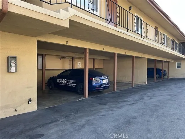 a view of a car garage
