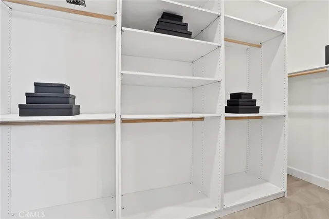 a close view of closet