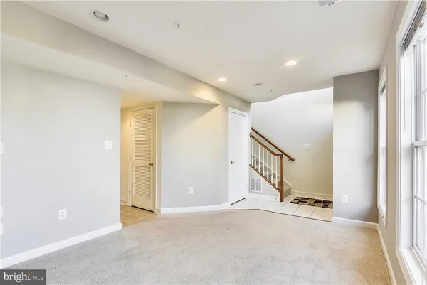 a view of an entryway with stairs