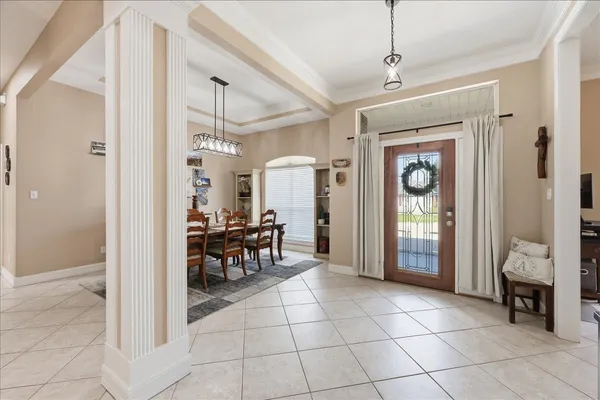 a view of a livingroom with furniture and window