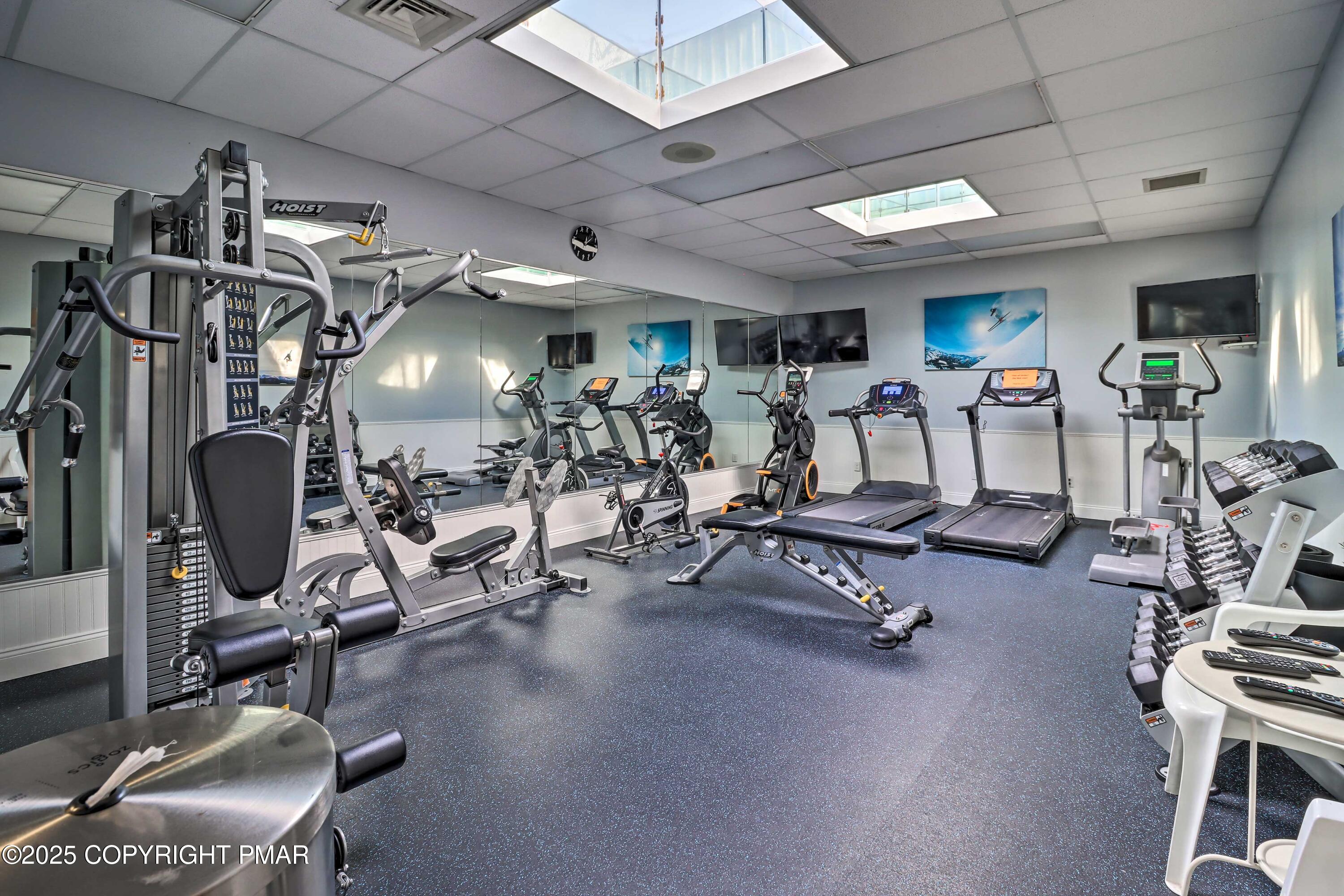 296 Overlook Way Tannersville, PA 18372 - Photo 34 of 44 a view of a room with gym equipment