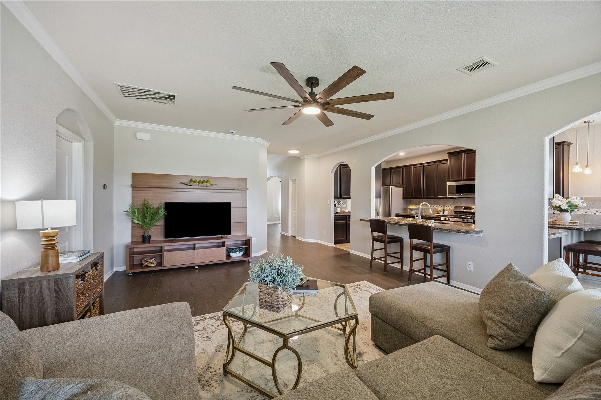 5922 Watford Bend Rosenberg, TX 77471 - Photo 17 of 34 a living room with furniture and a flat screen tv