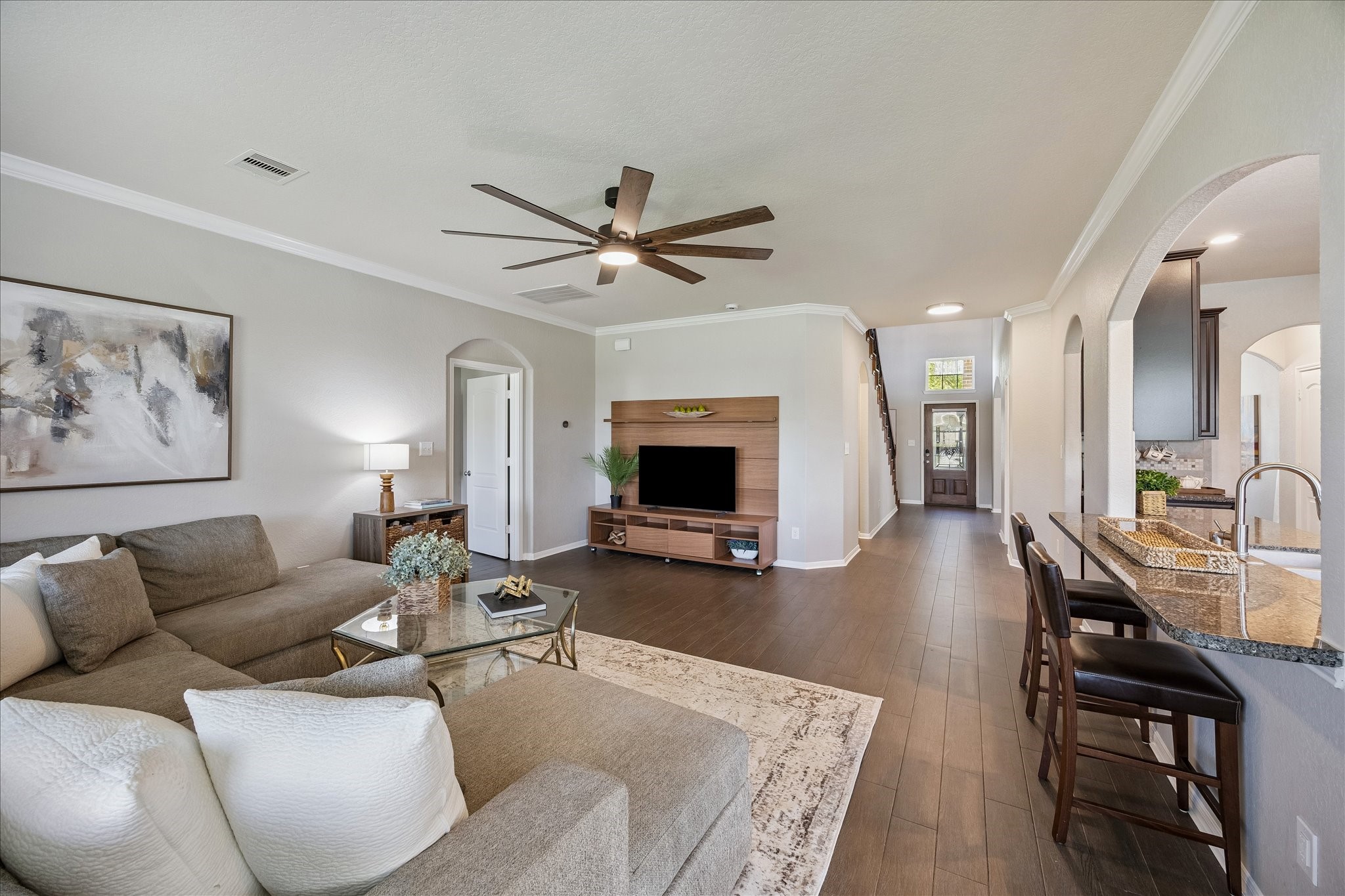 5922 Watford Bend Rosenberg, TX 77471 - Photo 2 of 34 a living room with furniture and a flat screen tv