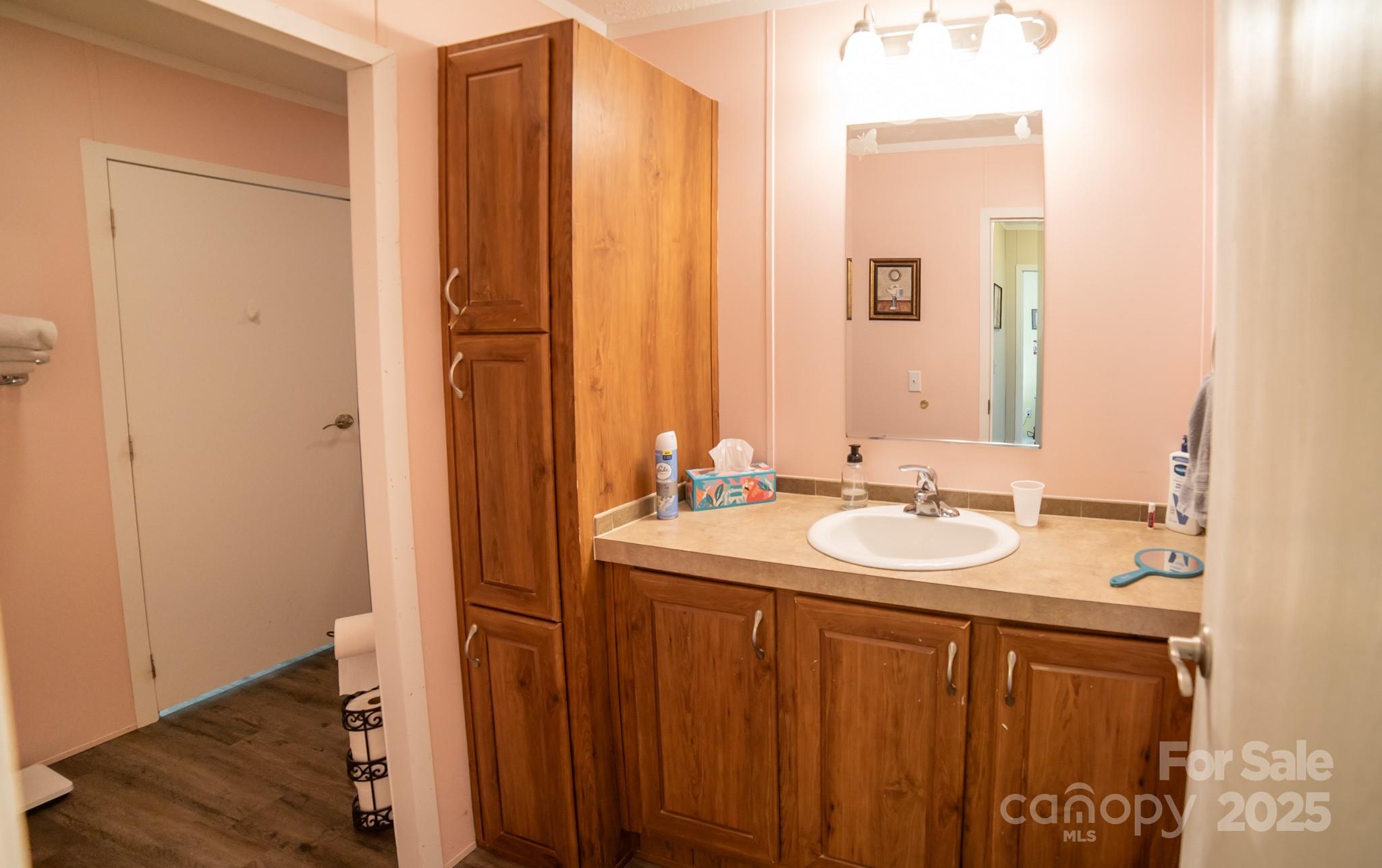 3122 Vance Denton Road Morganton, NC 28655 - Photo 27 of 42 a bathroom with a double vanity sink and a mirror