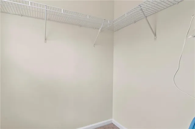 a view of small space with racks on the wall