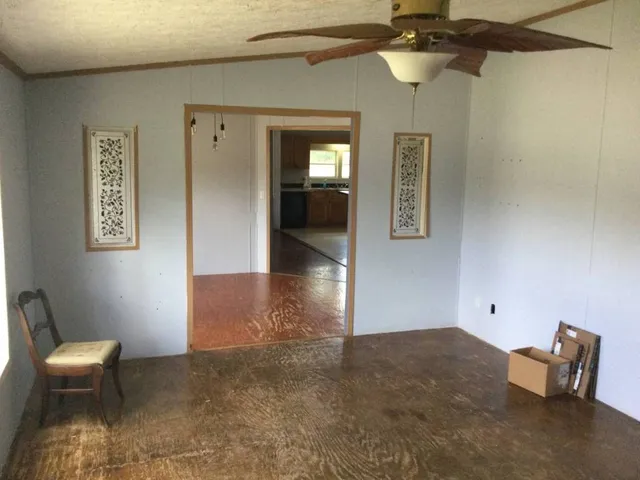 a view of a hallway with entryway