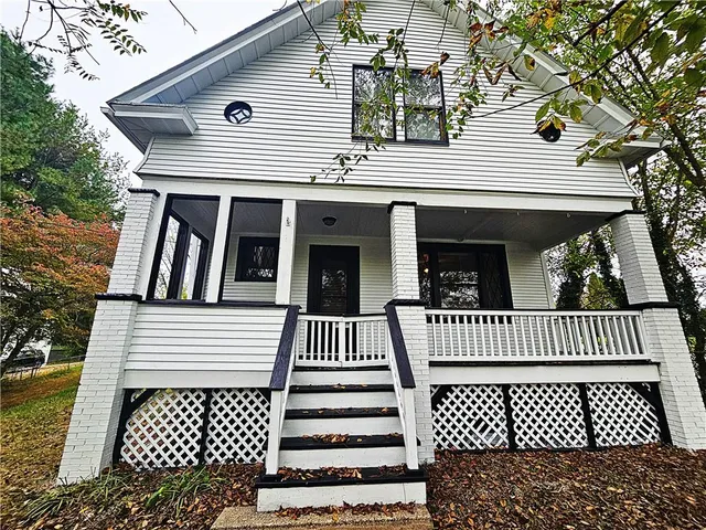 a front view of a house