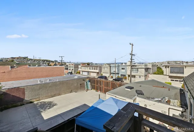 an aerial view of multiple house