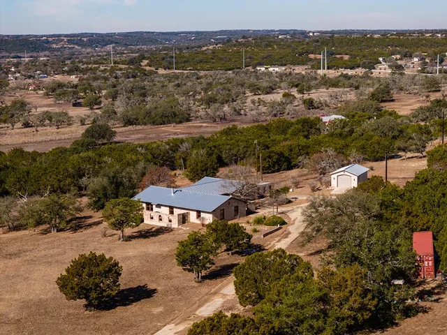 an aerial view of multiple house
