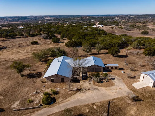 an aerial view of multiple house