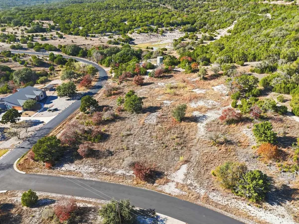 a view of a city with green space