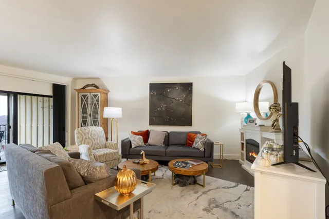 a bathroom with a shower and a mirror