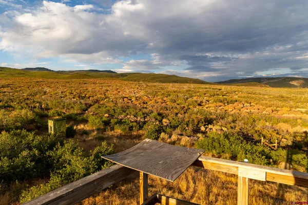 a view of a lake with a mountain