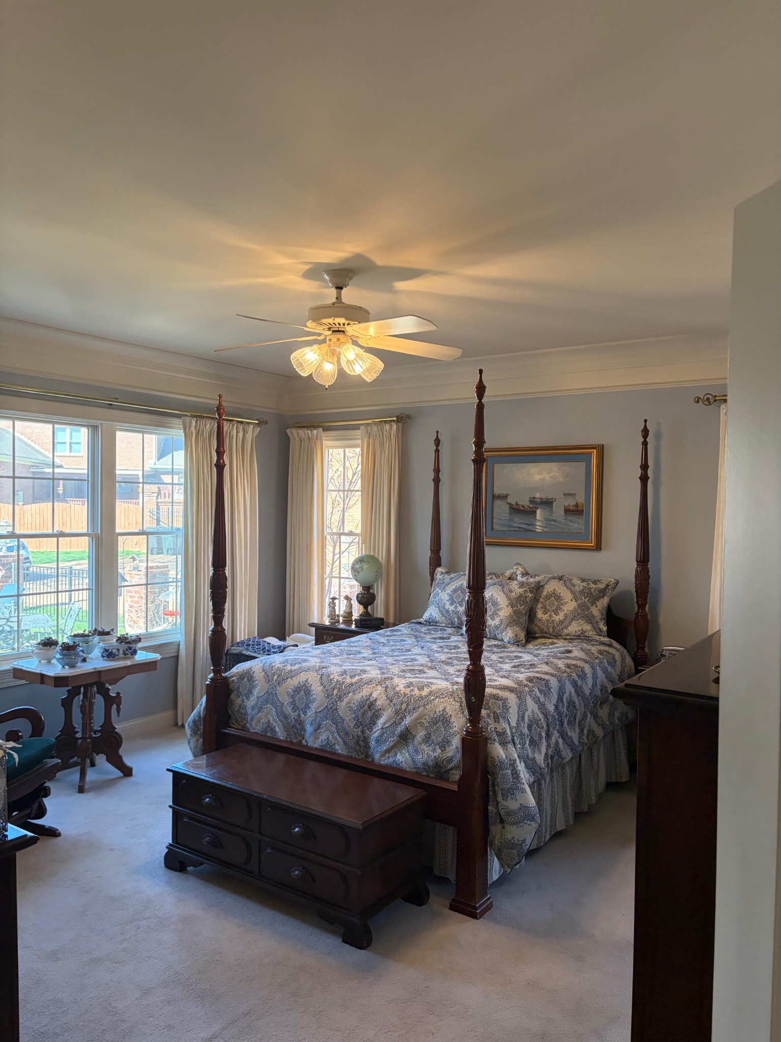 106 Hidden Point Hendersonville, TN 37075 - Photo 20 of 43 a bedroom with a bed gym equipment and a large window