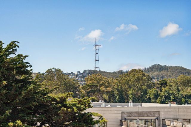 a view of a city with a mountain