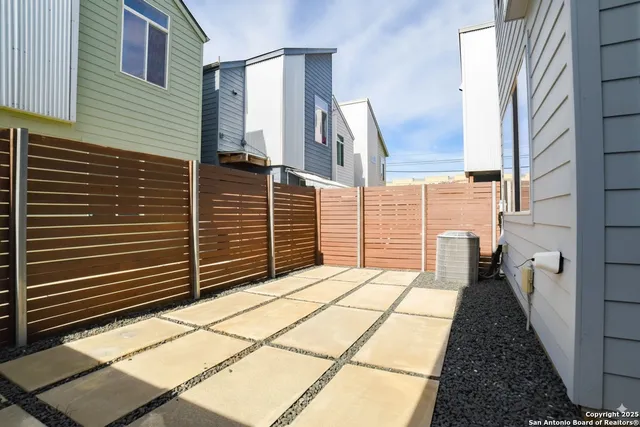a balcony view with a outdoor seating space