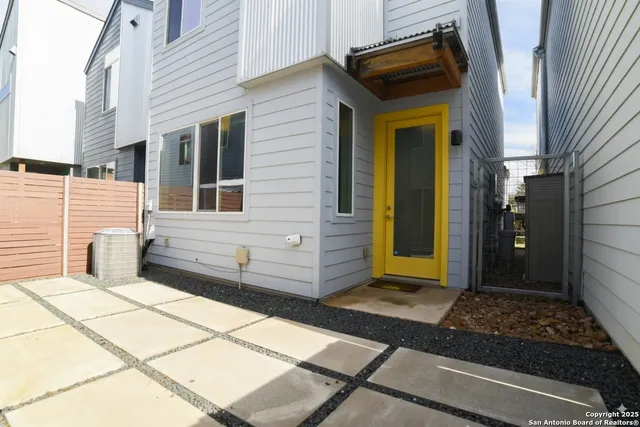 a view of a entryway door front of house