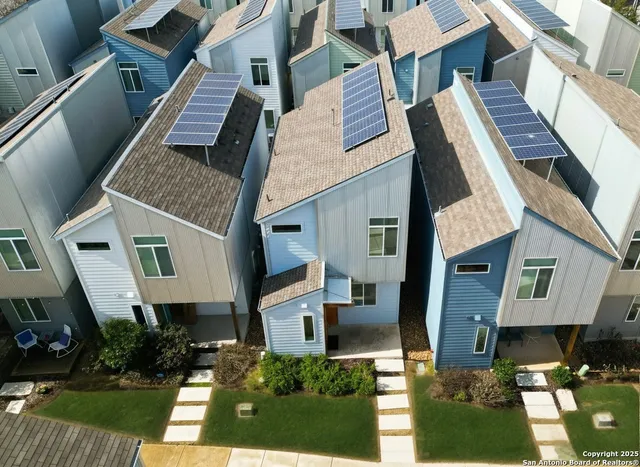 a aerial view of a house