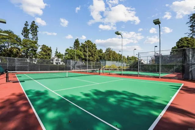 a view of a volley ball court