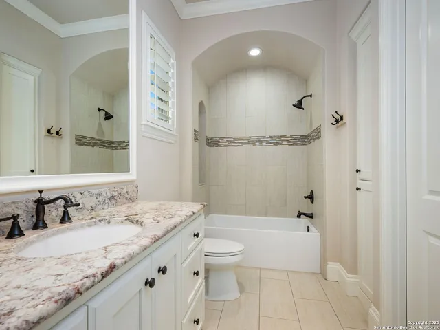 a view of a garden with a slide