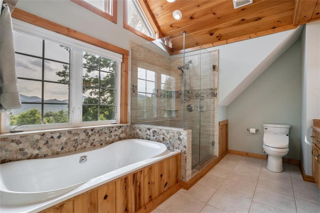 349 Moon Shadow View North Blairsville, GA 30512 - Photo 42 of 74 a spacious bathroom with a bathtub and toilet