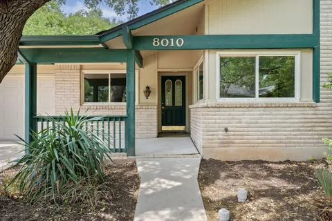 a view of a entryway door front of house