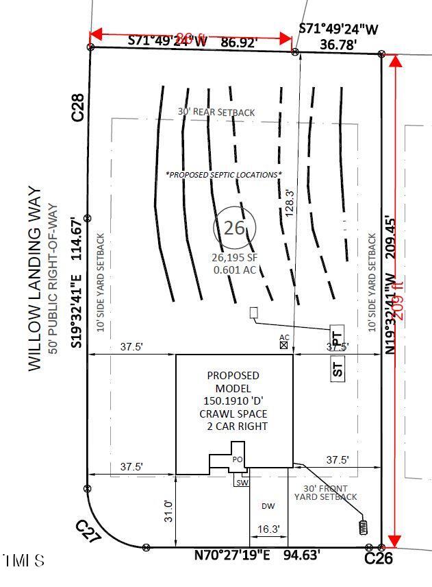 7652 Redwood Rdg Way Willow Spring, NC 27592 - Photo 10 of 12 Plot Plan