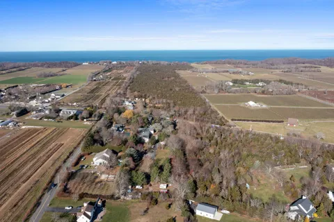 an aerial view of a city
