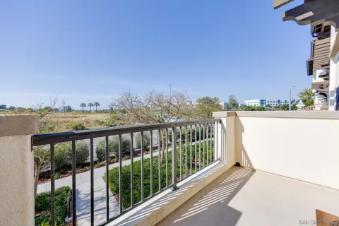 a view of city from balcony