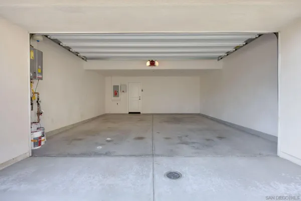 a view of a garage
