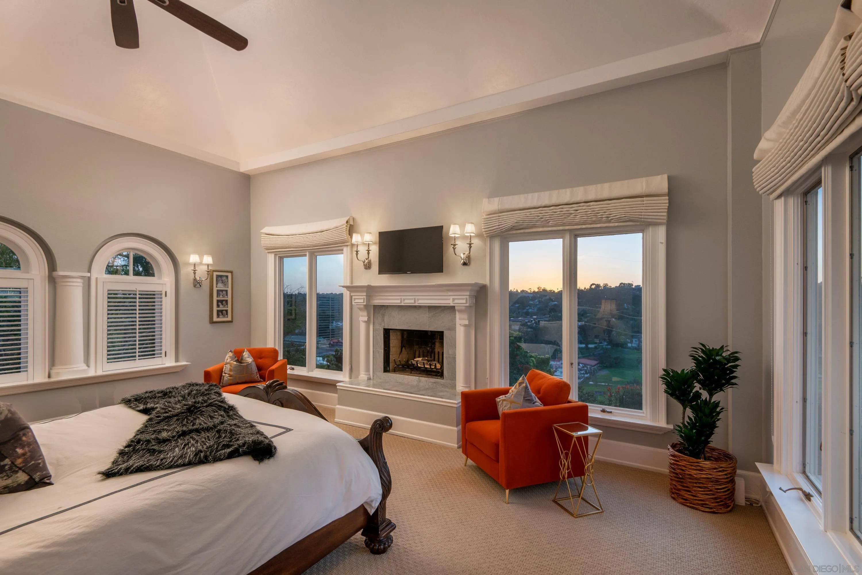 3023 Paseo Cielo Rancho Santa Fe, CA 92067 - Photo 22 of 33 a bedroom with a bed and a large window