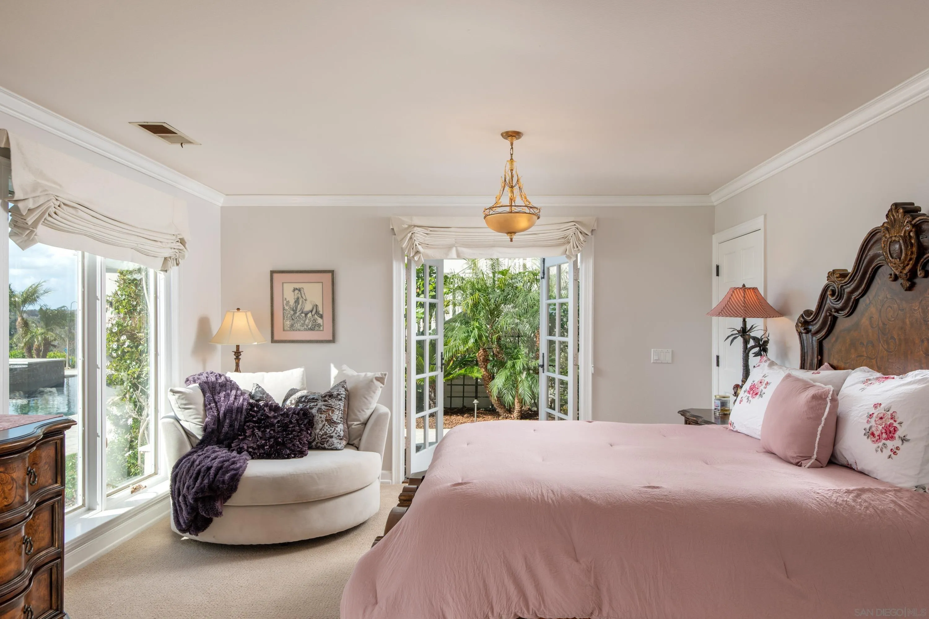 3023 Paseo Cielo Rancho Santa Fe, CA 92067 - Photo 26 of 33 a bedroom with furniture and a large window
