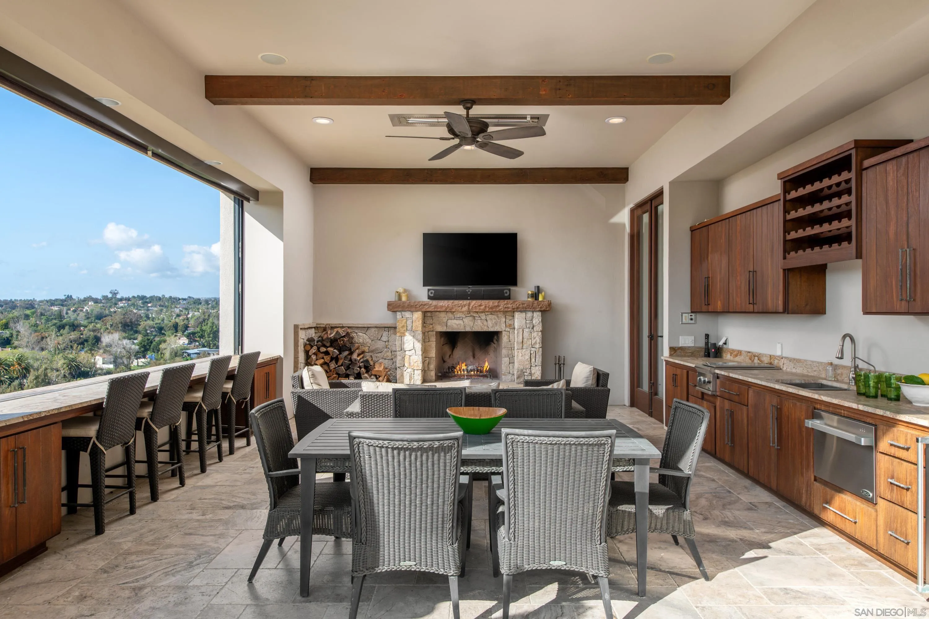 3023 Paseo Cielo Rancho Santa Fe, CA 92067 - Photo 32 of 33 a view of a dining room with furniture window and outside view