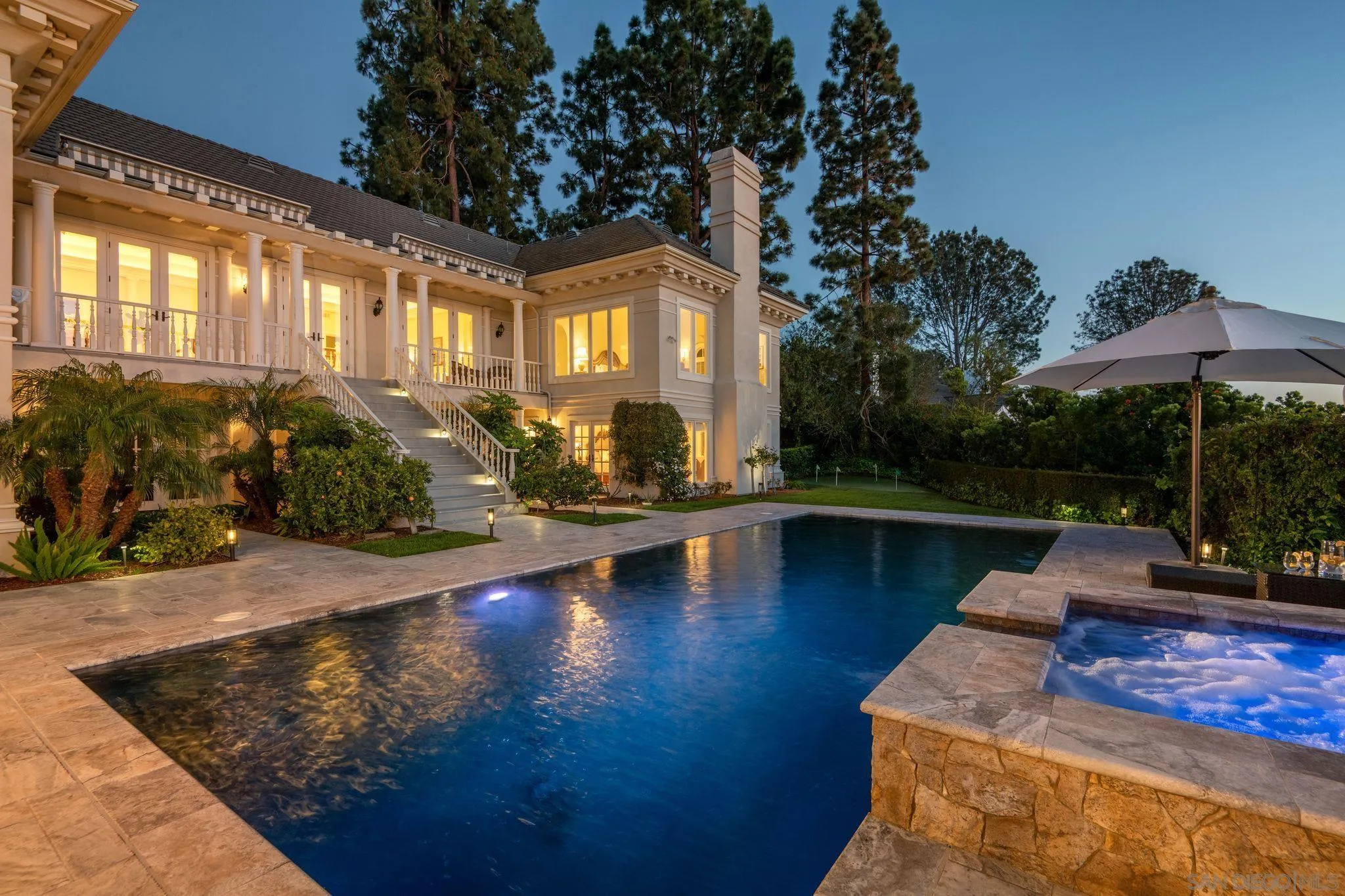 3023 Paseo Cielo Rancho Santa Fe, CA 92067 - Photo 7 of 33 a view of a house with swimming pool and sitting area