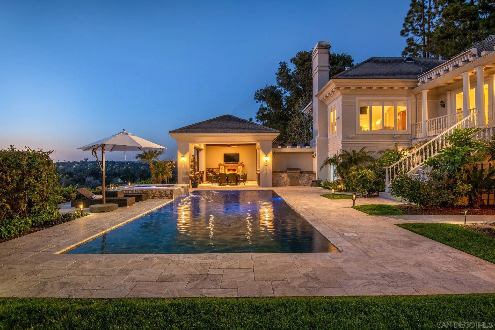 3023 Paseo Cielo Rancho Santa Fe, CA 92067 - Photo 8 of 33 a view of a house with swimming pool and sitting area
