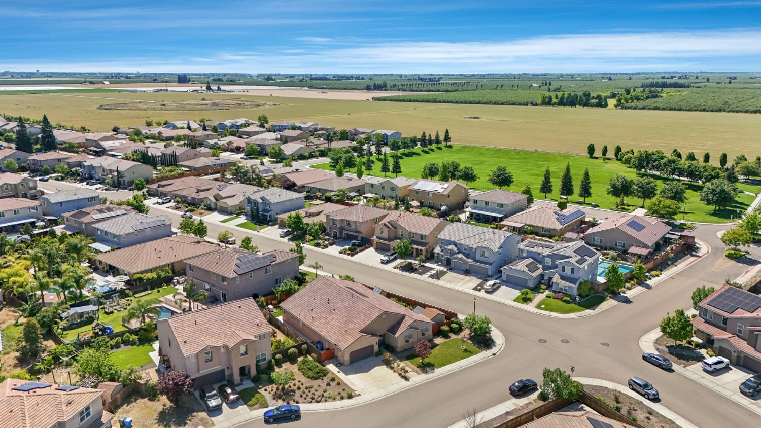 2364 Inyo Place Manteca, CA 95337 - Photo 64 of 69 an aerial view of ocean and residential houses with outdoor space