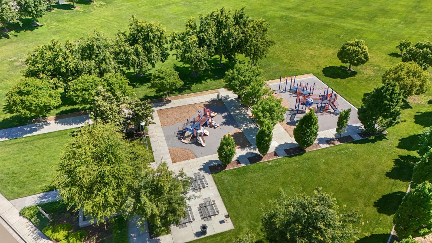 2364 Inyo Place Manteca, CA 95337 - Photo 67 of 69 an aerial view of residential house with outdoor space and trees all around