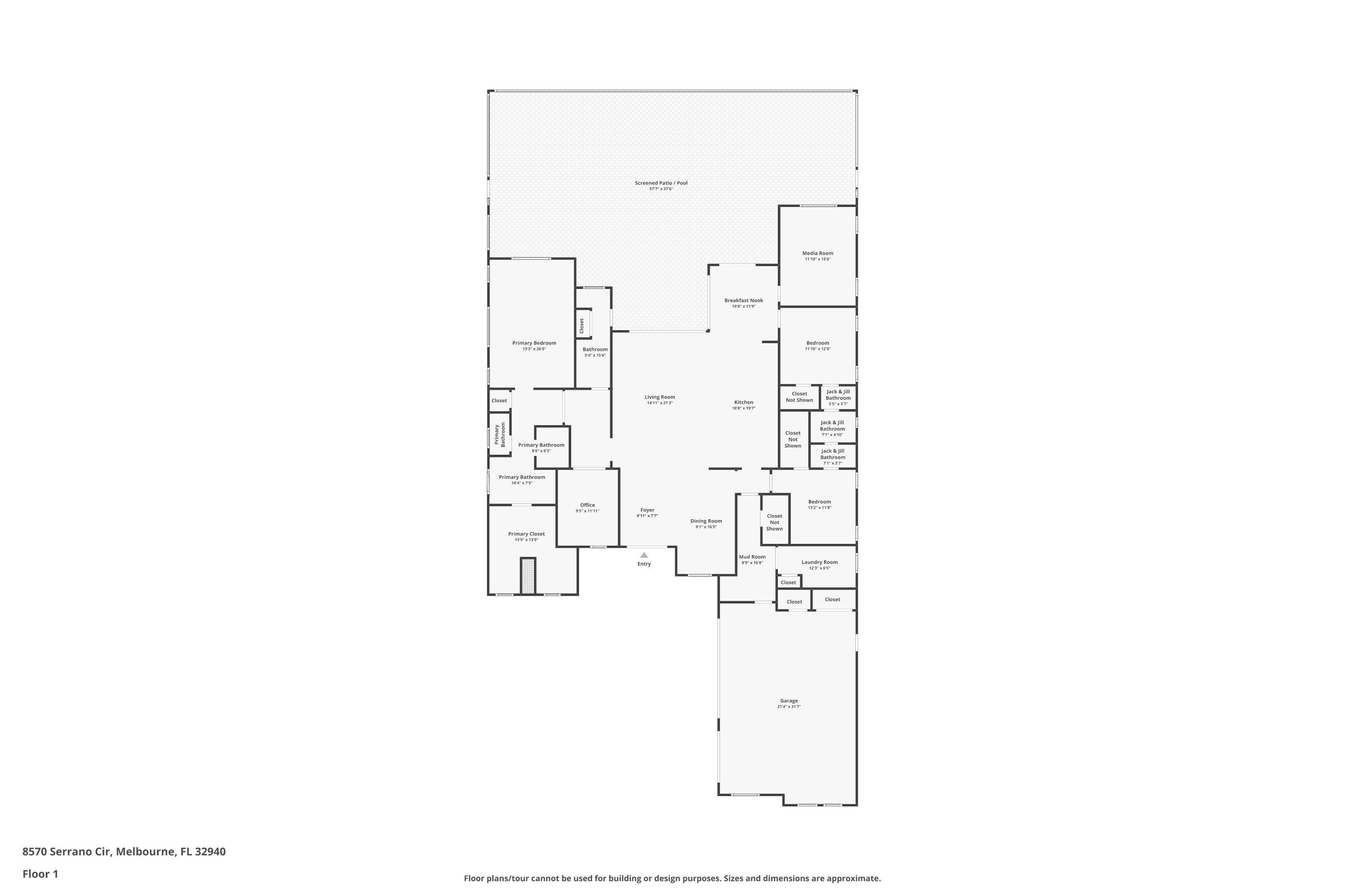 8570 Serrano Circle Melbourne, FL 32940 - Photo 47 of 47 8570 Serrano Cir Floorplan