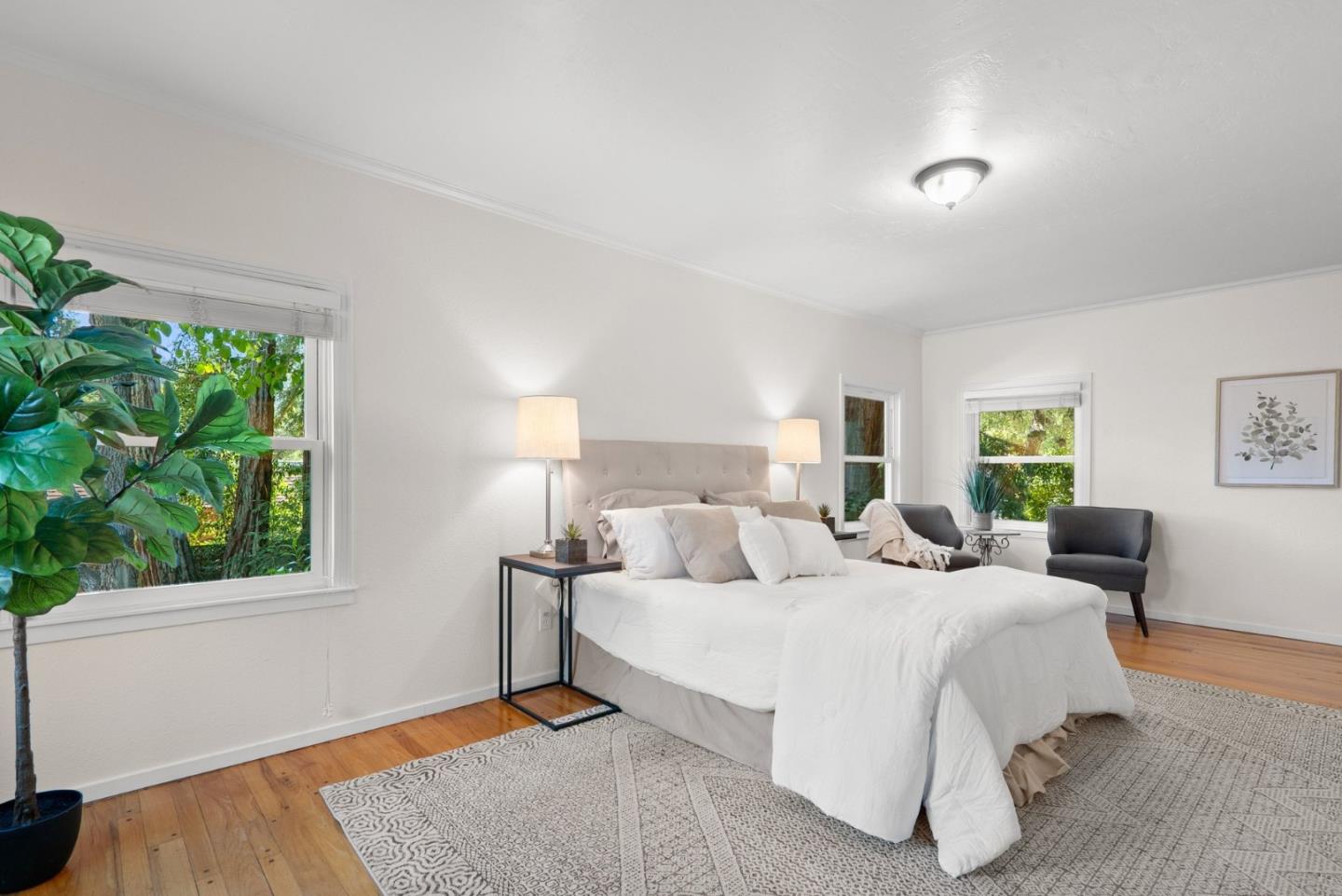 280 Main Street Ben Lomond, CA 95005 - Photo 23 of 47 a bedroom with double bed and a window