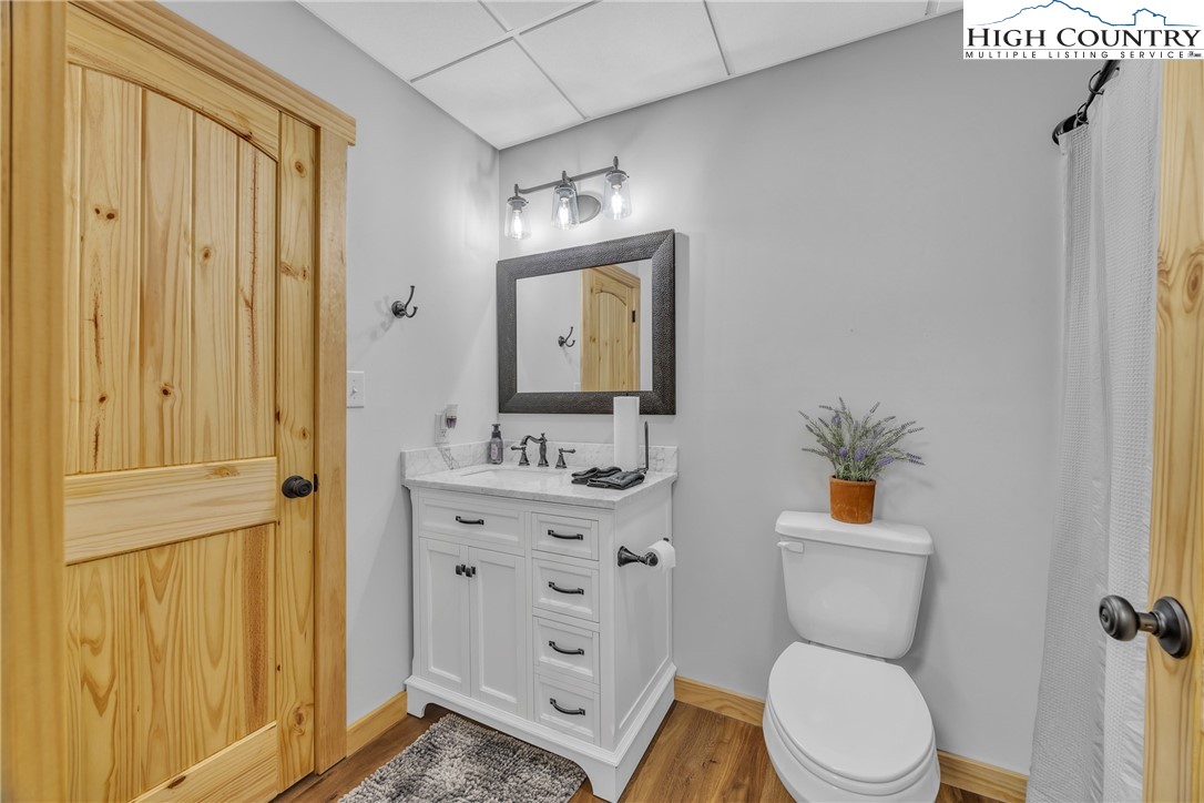 201 Eagles Nest Trail West Jefferson, NC 28694 - Photo 34 of 43 a bathroom with a toilet a sink and mirror