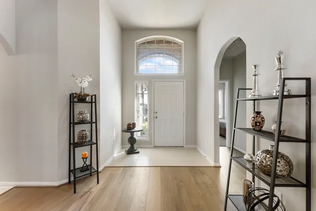 a view of livingroom with furniture and wooden floor