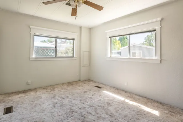 an empty room with a window