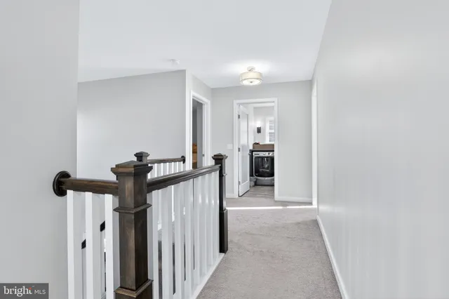 a view of a hallway to a room