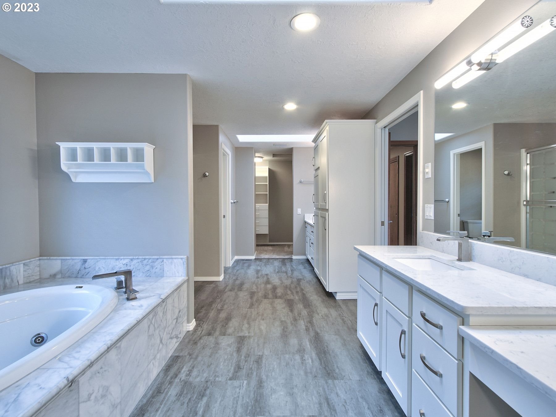 32840 South Meridian Road Woodburn, OR 97071 - Photo 17 of 32 a large spacious bathroom with a granite countertop tub sink shower and mirror