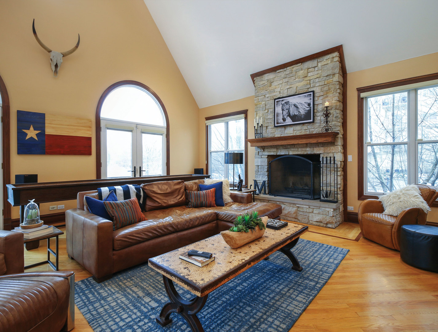 76 Logan Loop Highland Park, IL 60035 - Photo 9 of 17 a living room with furniture fireplace and a large window