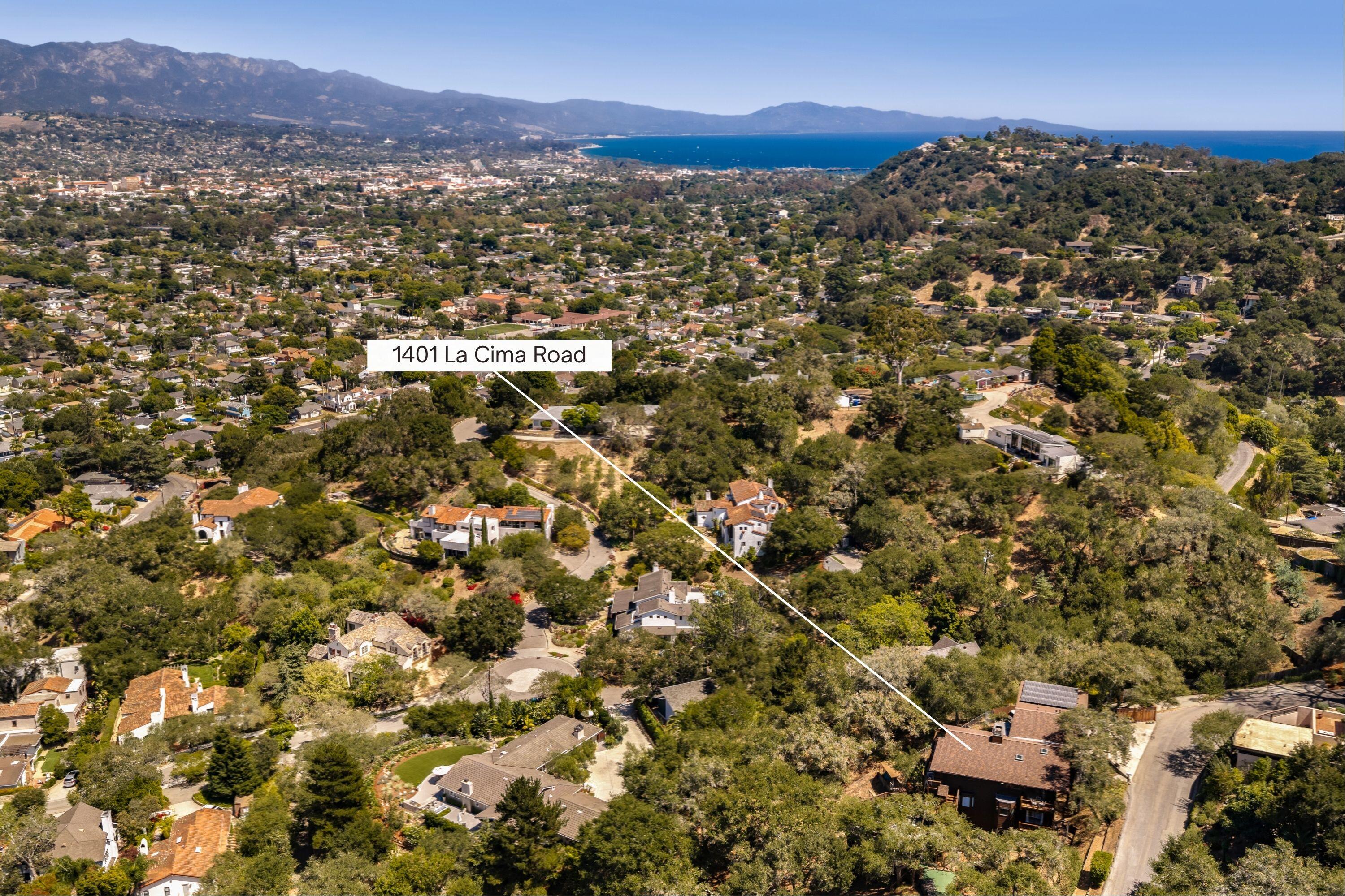 1401 La Cima Road Santa Barbara, CA 93101 - Photo 56 of 56 Aerial