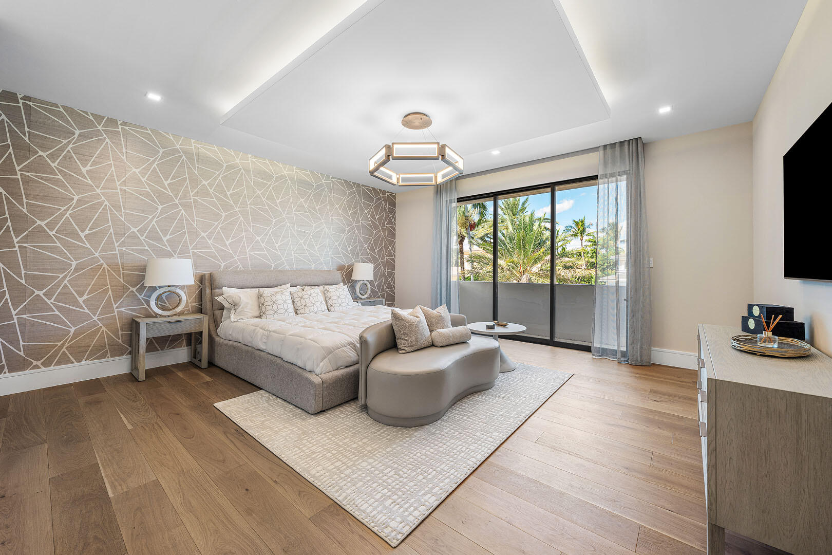 212 Alexander Palm Road Boca Raton, FL 33432 - Photo 63 of 75 a living room with furniture and a flat screen tv