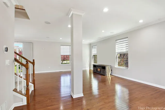 a view of livingroom with furniture and wooden floor