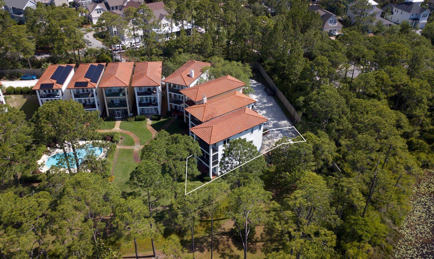 114 Mar-A-Lago Boulevard, Unit 1 Santa Rosa Beach, FL 32459 - Photo 19 of 28 an aerial view of houses with yard